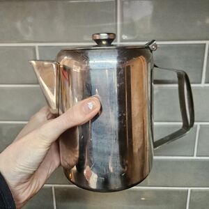 Large Vintage Stainless Steel Kettle